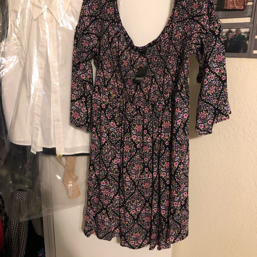 Off the shoulder black dress. Size 4